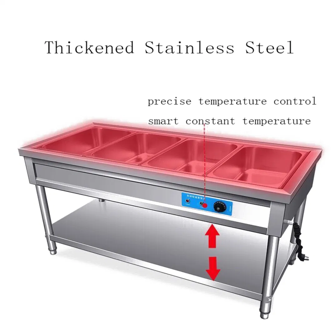 Commercial Catering Equipment CE Stainless Steel Buffet Food Warmer Heating Bain Marie