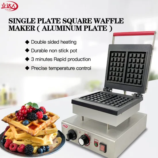 Snack-Maschine mit manueller Steuerung, belgischer Rotationswaffeleisen, Waffeleisen