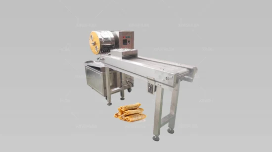 Heißer Verkauf Automatische Frühlingsrolle Blatt Maker Frühlingsrolle Wrapper Gebratene Ente Kuchen Gebäck Blatt Mille Crepe Popiah Haut Maker